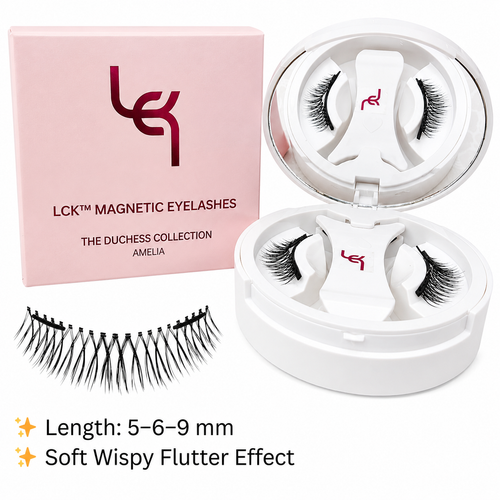 Amelia Magnetic Eyelashes – No Glue, Just Clamp | Reusable & Waterproof