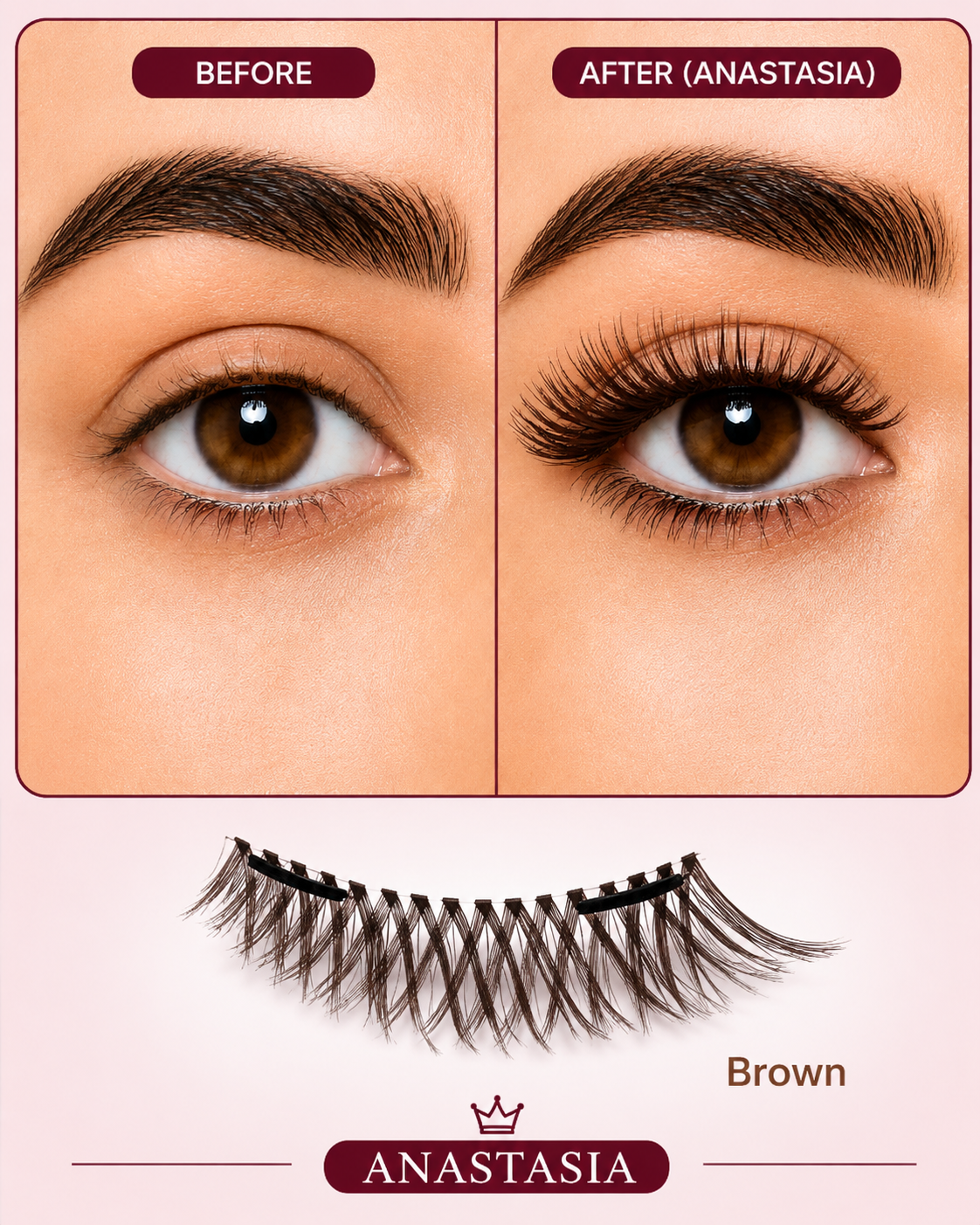Anastasia Magnetic Eyelashes – No Glue, Just Clamp | Reusable & Waterproof