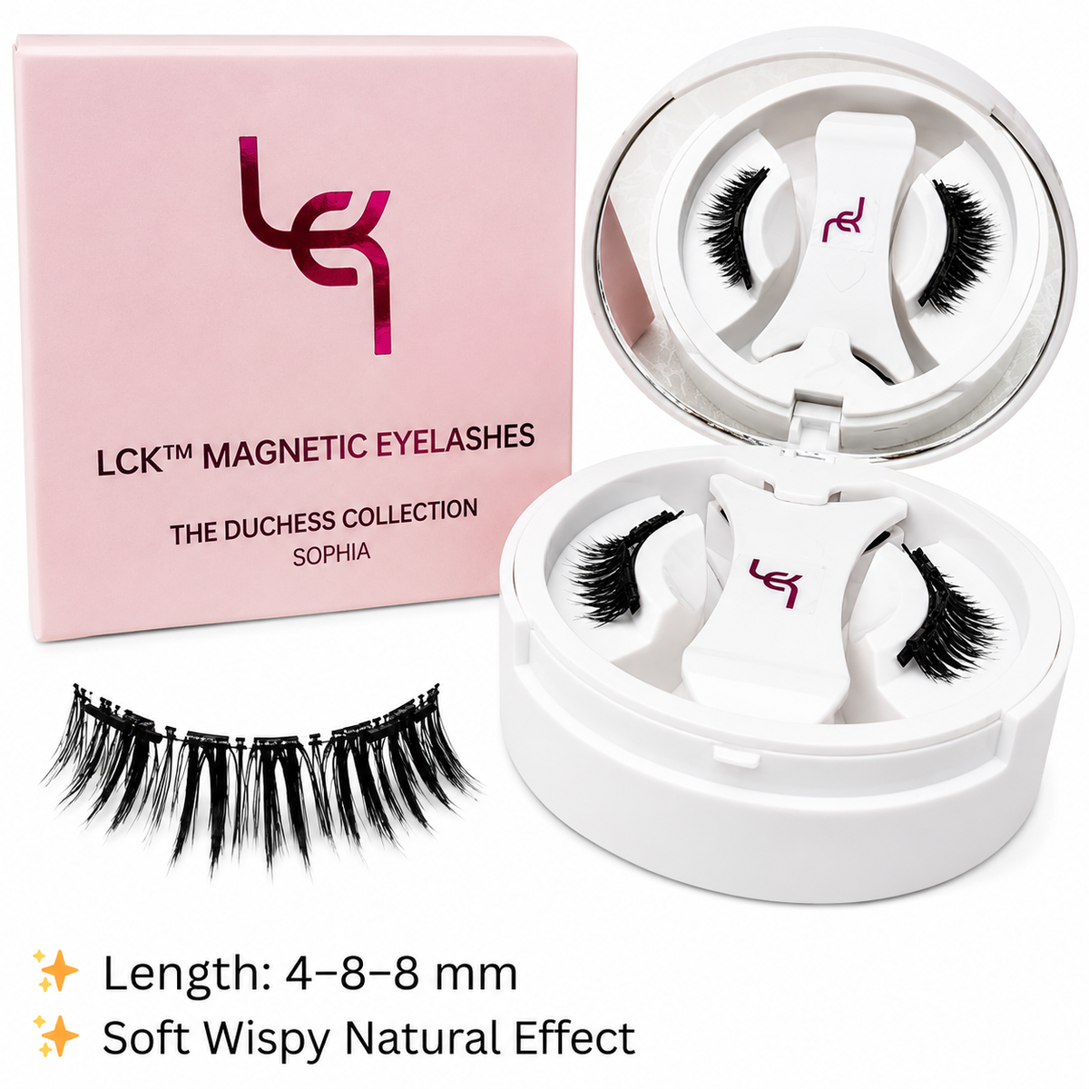 Sophia Magnetic Eyelashes – No Glue, Just Clamp | Reusable & Waterproof